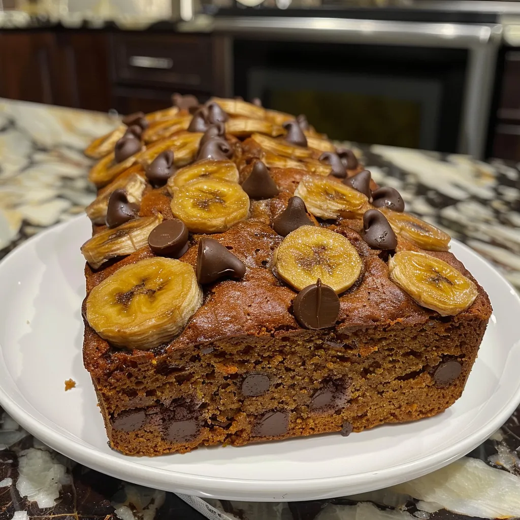 Sweet Pumpkin Banana Chocolate Chip Bread