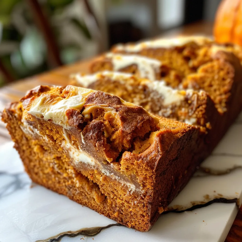 Pumpkin Bread with Cream Cheese Swirl Recipe