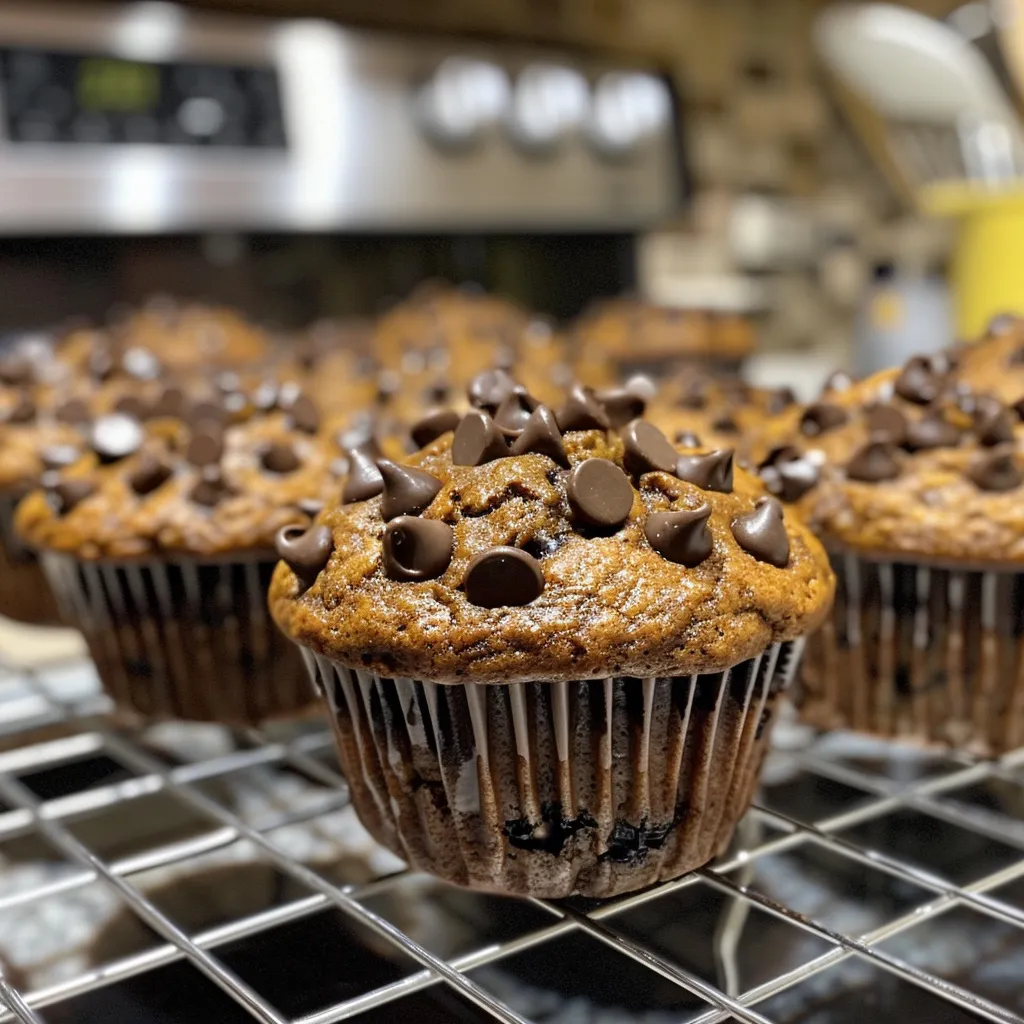 Sourdough Pumpkin Chocolate Chip Muffins