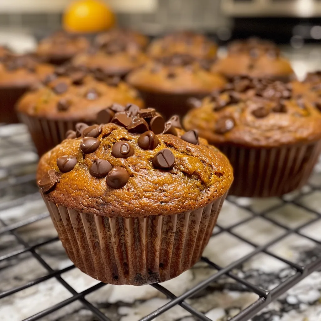 Bakery-Style Pumpkin Chocolate Chip Muffins