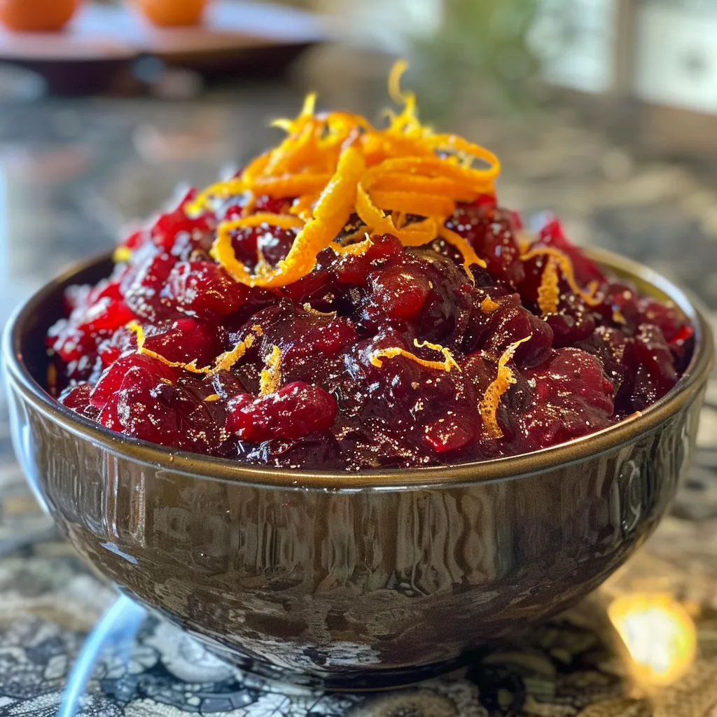 Spiced Cranberry-Orange Relish with Walnuts