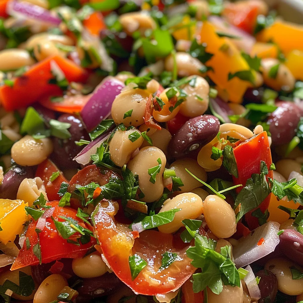 Vibrant Mediterranean Dense Bean Salad - Easy & Satisfying Treat