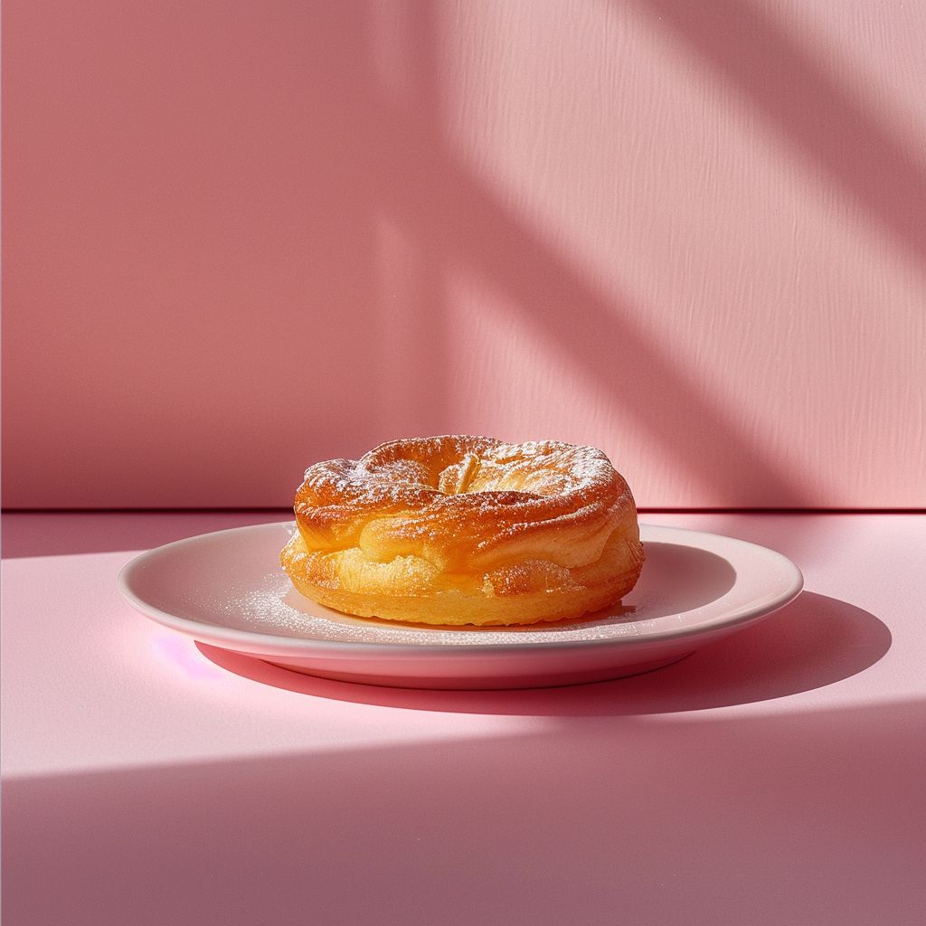 A beautifully styled plate of healthy food on a pale pink surface, illuminated by natural light.